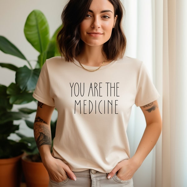 You Are The Medicine T-shirt Ayahuasca Shirt Plant Medicine Psychedelic Tee Shaman Kambo Boho Minimalist Unique Spiritual Soft Women's Shirt