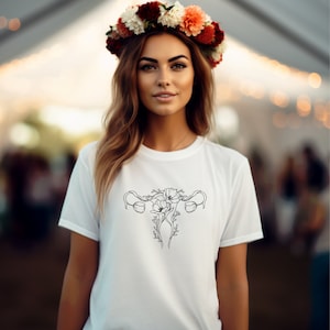 Yoni T-shirt Womb Space Shirt Divine Feminine Tee Gift for Doula Fertility Gift Witchy Tee Goddess Shirt Vulva Soft Comfort Statement Shirt