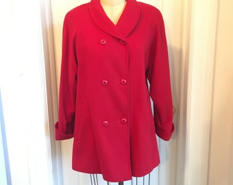 Vintage L.C. Mae California Red Swing Coat from the 1980’s