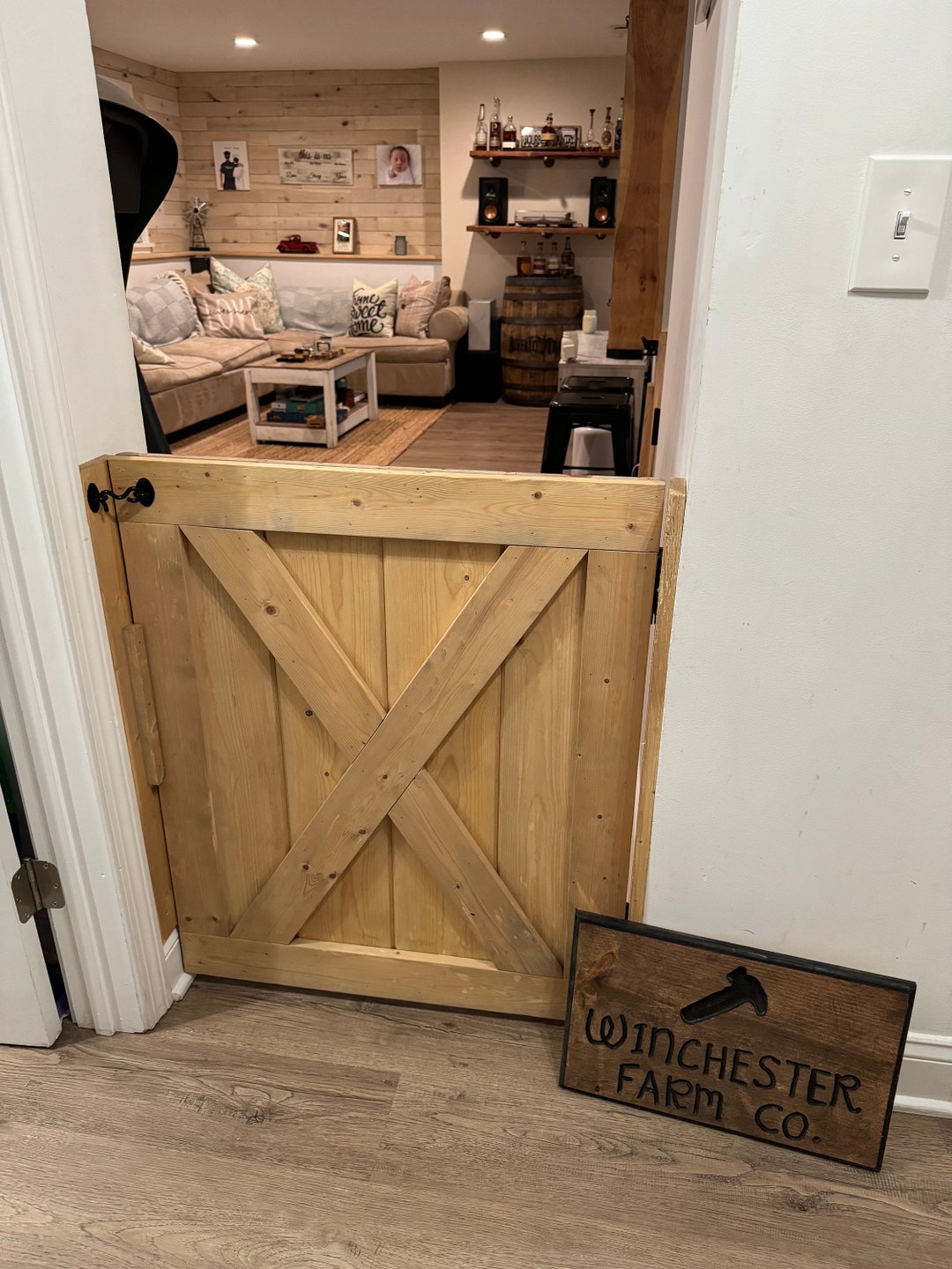 Custom Rustic Baby/pet Gate Etsy