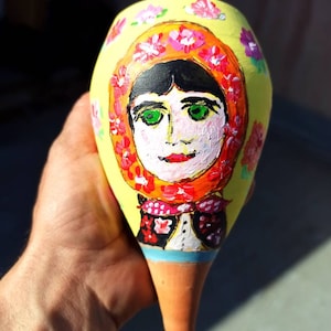 Olla, hand-painted clay plant irrigation system, clay pot for watering plants.
