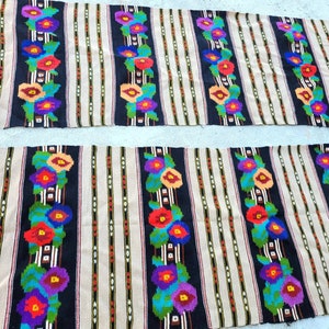 Two vintage Romanian runners, handmade wool rugs, kilim Moldavian art, hand-woven in the 60s, boho floral style, tapis moldave, 226x82cm.