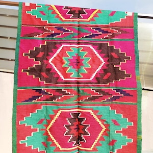 Antique Romanian rug, handmade wool rug, kilim Moldavian art, hand-woven in the 20s, tapis moldave, cozy boho style, 222x130cm.