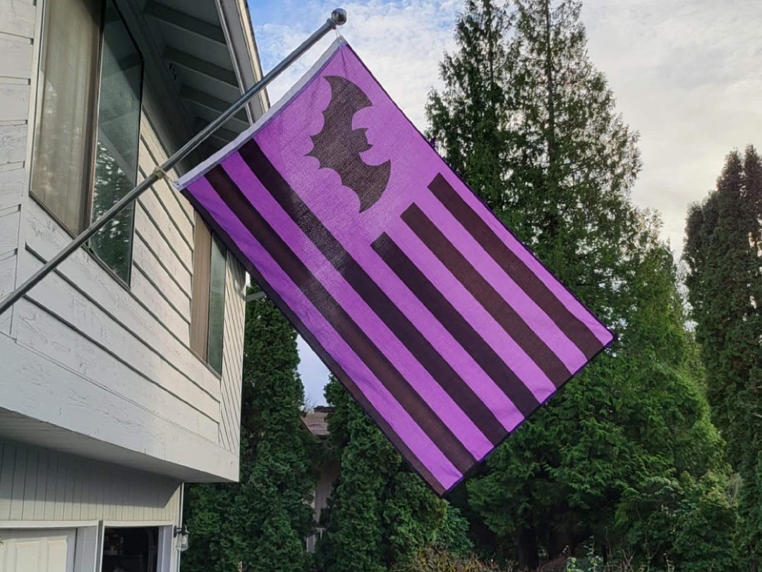 Halloween Seasonal Flag - Bat Purple - Etsy