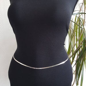 Julia silver waist chain, belly chain, body jewelry