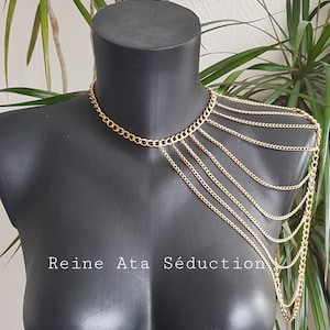 Gold chain shoulder jewel body chain body jewel