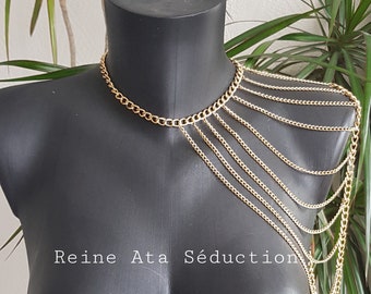 Shoulder jewelry gold chain body chain body jewelry