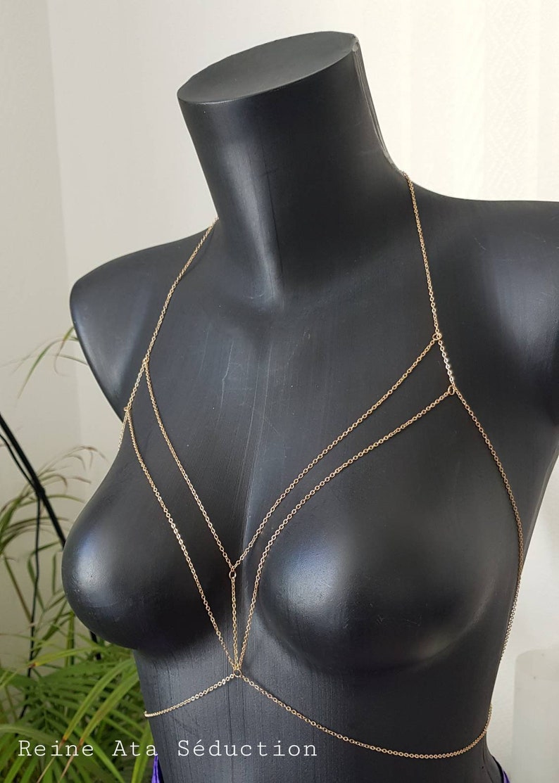 Ketting lichaamssieraden body chain lichaamssieraden taille ketting body chain buikketting buikketting körperkette lichaamssieraden afbeelding 3