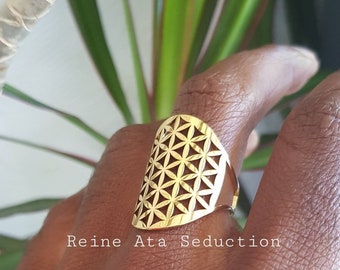 Verstelbare gouden roestvrijstalen ring voor vrouwen