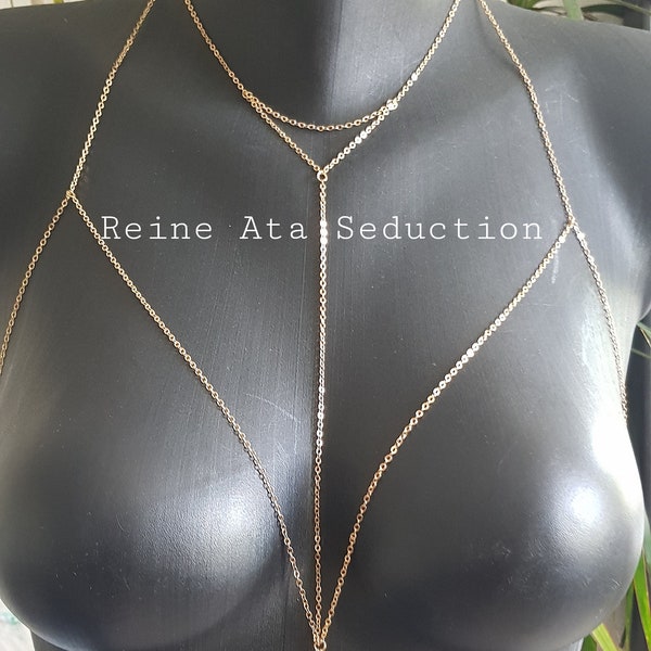 Collier chaîne de corps bijou de corps chaîne de taille bijou de taille körperkette body chain bijou corporel