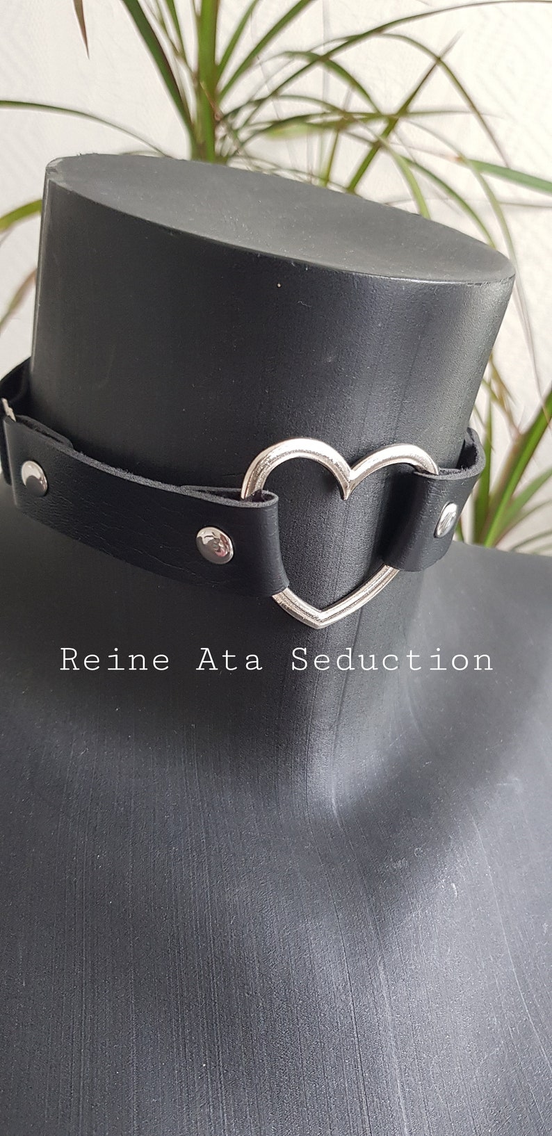 Choker, choker necklace, neck harness, thigh harness, leather thigh ring garter image 2