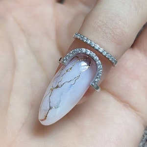 Adjustable nail ring. Finger ring nail ring.