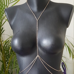 Kadi gold body chain, waist chain, belly chain, body jewelry, body jewelry, körperkette