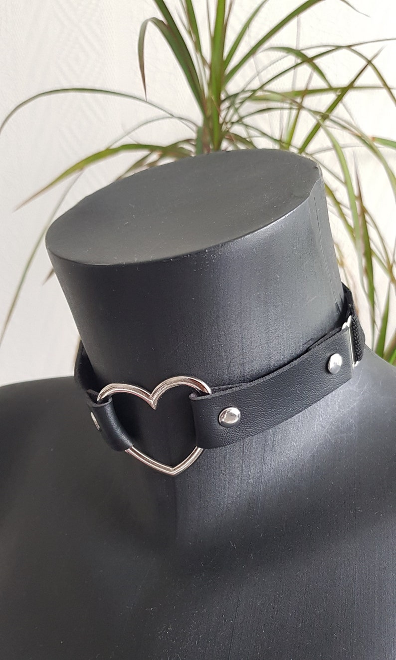 Choker, choker necklace, neck harness, thigh harness, leather thigh ring garter image 1