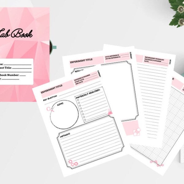 Laboratory Notebook Template Etsy
