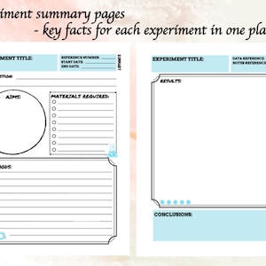 Lab Book Template Laboratory Journal Notebook - Blue Polkadot - PDF ...