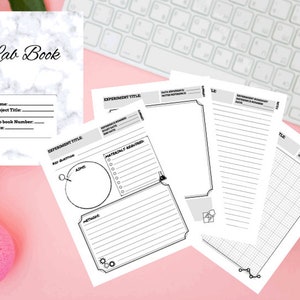 Laboratory Notebook  template - Marble - Lab journal - PDF experiment/data book