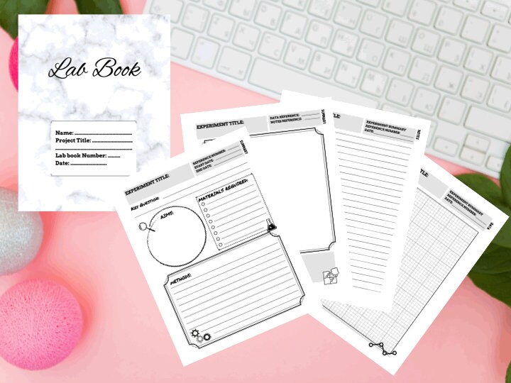 Laboratory Notebook Template - Marble - Lab Journal - PDF Experiment ...