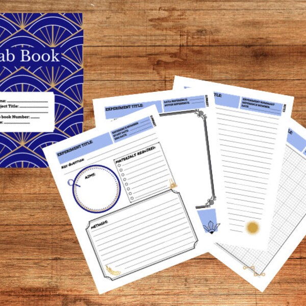 Laboratory Notebook Template Etsy