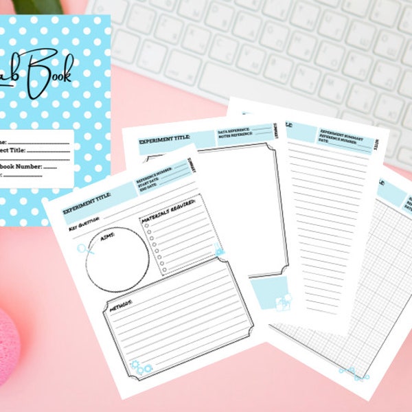 Laboratory Notebook Template Etsy