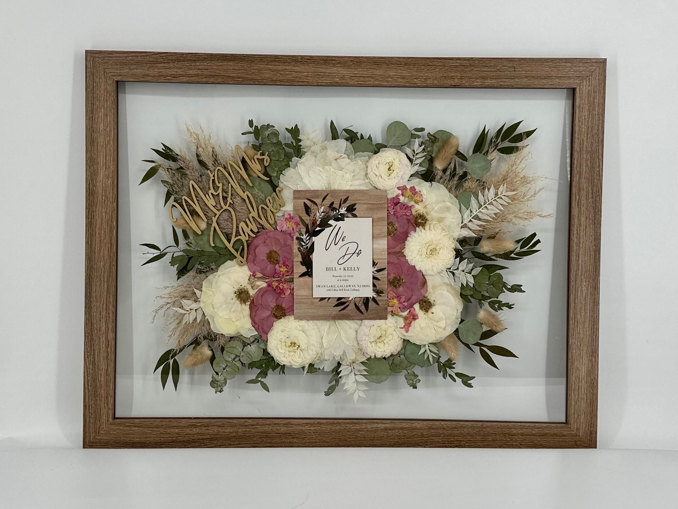 Large Bouquet Preservation Pressed Flower Frame 