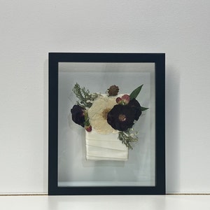 ADD ON ONLY | 8&quot;x10&quot; Boutonnière Frame | Flower Preservation | Wedding and Funeral Arrangement | Flower Keepsake | Dried