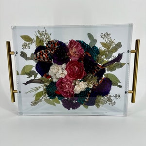 Resin Tray Keepsake | Flower Preservation | Deposit Only | Wedding and Funeral Arrangement | Flower Keepsake | Dried