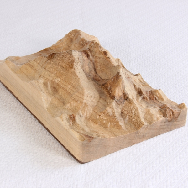 Mt. Everest - Wooden Topographical Relief Cut, True to scale (No exaggerated Peaks), Mountain in your hand (Minor Flaws in these two units)