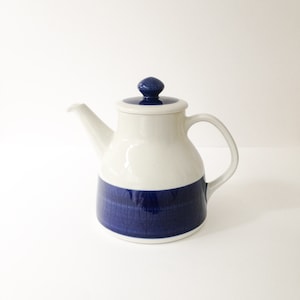 Blue Rorstrand Koka coffee maker by Hertha Bengtson.