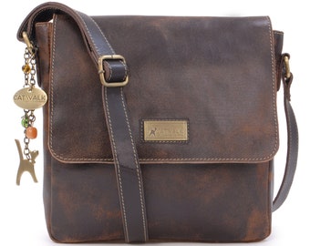 Catwalk Collection Handbags - Dames Leren Crossbodytas - Middelgrote