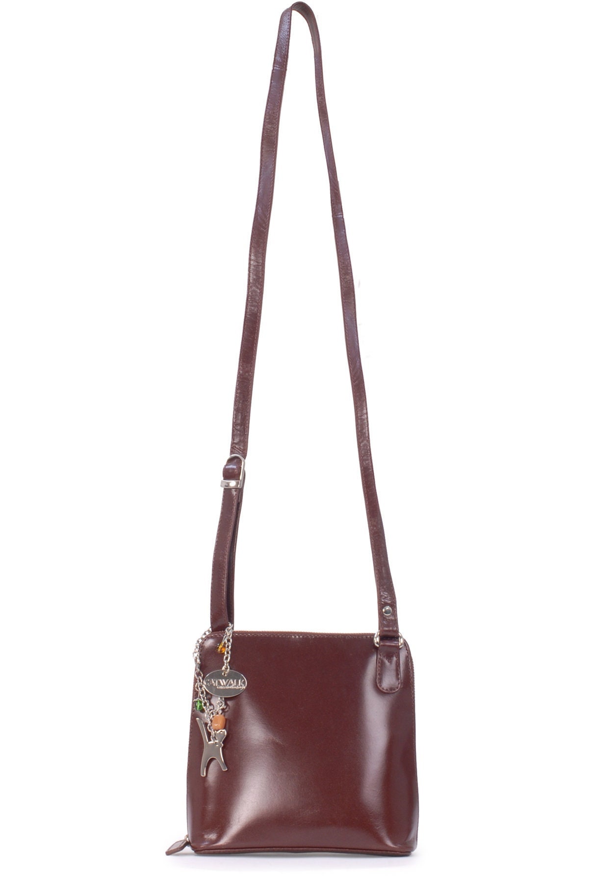 Catwalk Collection Handbags - Women's Shoulder Bag / Flapover Bag / Crossbody Bag - Fits iPad or Tablet - Vintage Leather - Diana- Grey