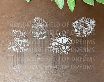 Marcadores de hongos, Marcador para niños, Clip SVG, Archivo de corte láser masivo, Glowforge, Archivos de corte láser, SVG de acrílico