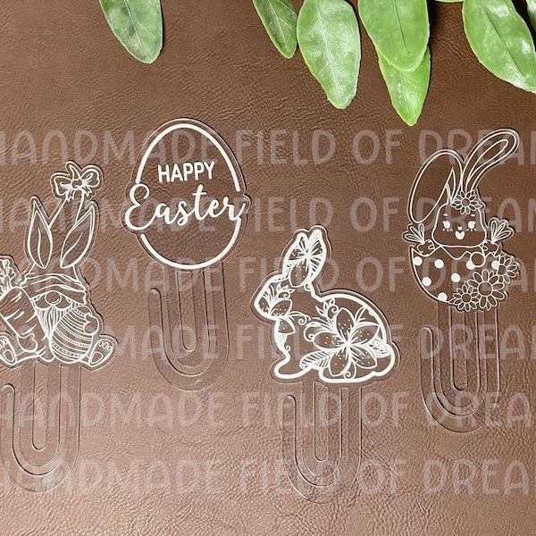 Easter Bookmarks, Paperclip SVG, Children's Bookmark, Bulk Laser Cut File, Glowforge, Laser Cut Files, Acrylic SVG