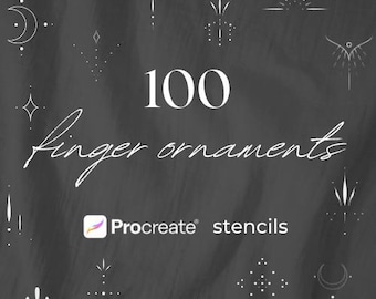 Ultimate Finger Tattoo Stencils | Fine Line Tattoo Ornament For Procreate | 100 Stencils For Tattoo Artist | Ready To Print Tattoo Stencils
