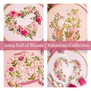 2024 Full of Bloom | Valentines PDF Pattern Collection, Floral Craft