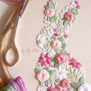 Bunny in Bloom, Easter Embroidery PDF Pattern image 7