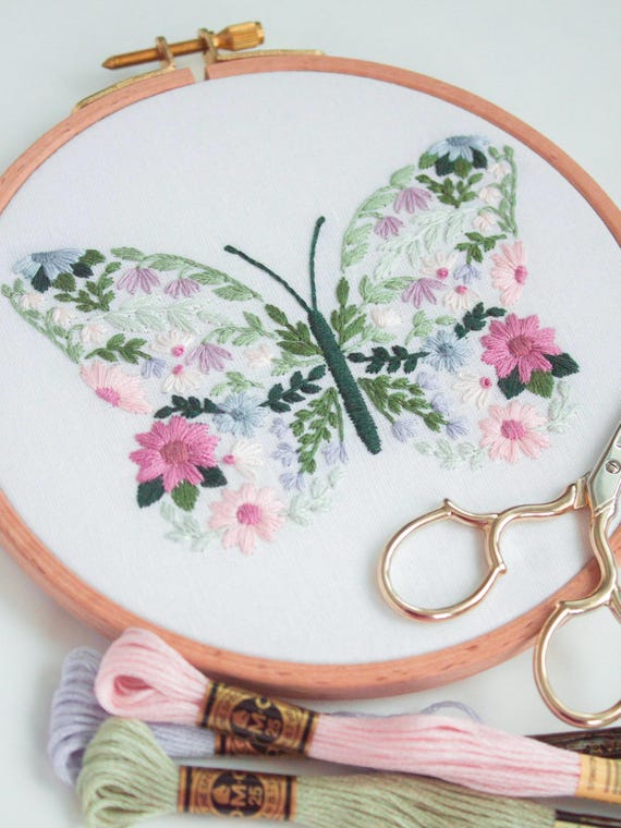 Butterfly Embroidery, Waterlily Wings PDF Pattern - Etsy display picture 1