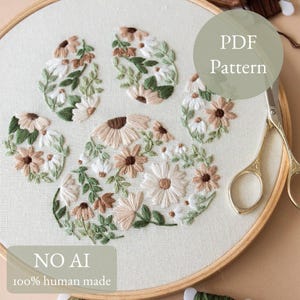Animal Embroidery PDF Pattern | Petal Paw | Petal Pet Digital Design