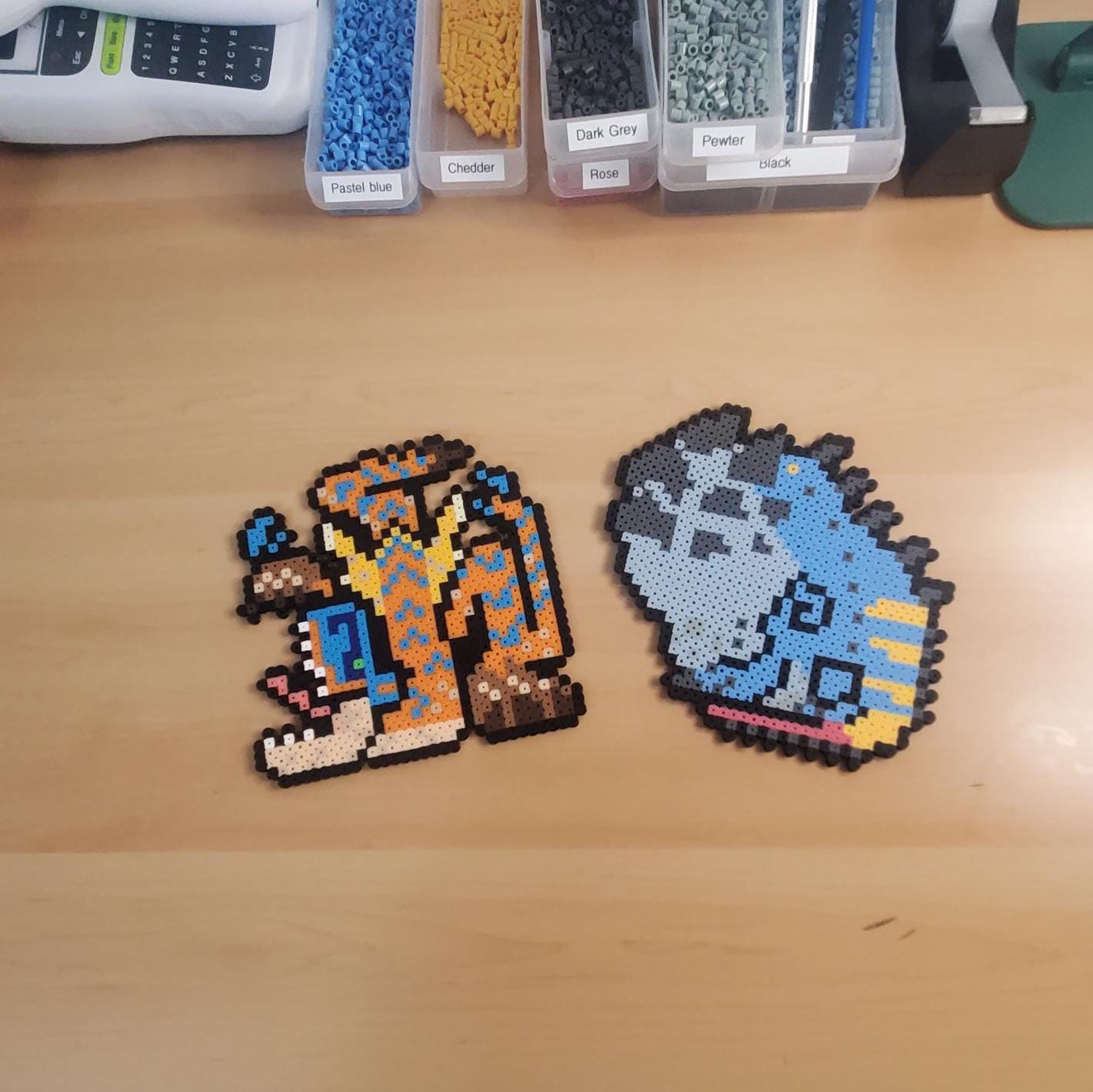 Monster Hunter Icons Video Game Perler Bead Pixel Sprite Wall Art