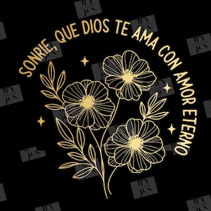 Dios te ama SVG、昇華ファイル、スペインのシャツデザイン、スペイン語のシャツデザイン、宗教的なシャツデザイン、キリスト教のシャツデザイン、スペインのインスピレーション