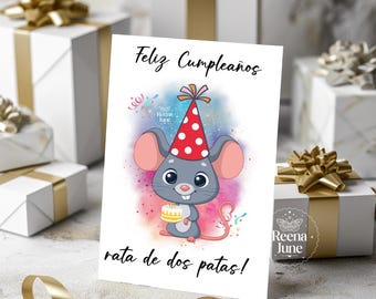 Paquita Feliz Cumpleaños Tarjeta de Regalo Para Esposo Y Novio, Valentine's Greeting Card In Spanish, Birthday Cards, Regalos En Espanol