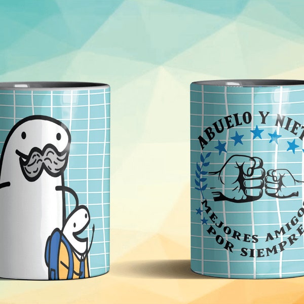 Abuelo y Nieto mejor Amigos Mug, Spanish Mugs, Regalos para Hombre, El Mejor Abuelo, Regalos para Papa, Tazas de cafe, Spanish heritage