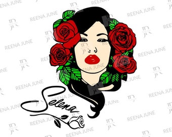 セレナ・キンタニージャ レイヤード SVG、セレナ SVG、テキサス SVG、バラ SVG、スペイン SVG、メキシコ系アメリカ人歌手セレナ SVG、レイヤード SVG、今話題