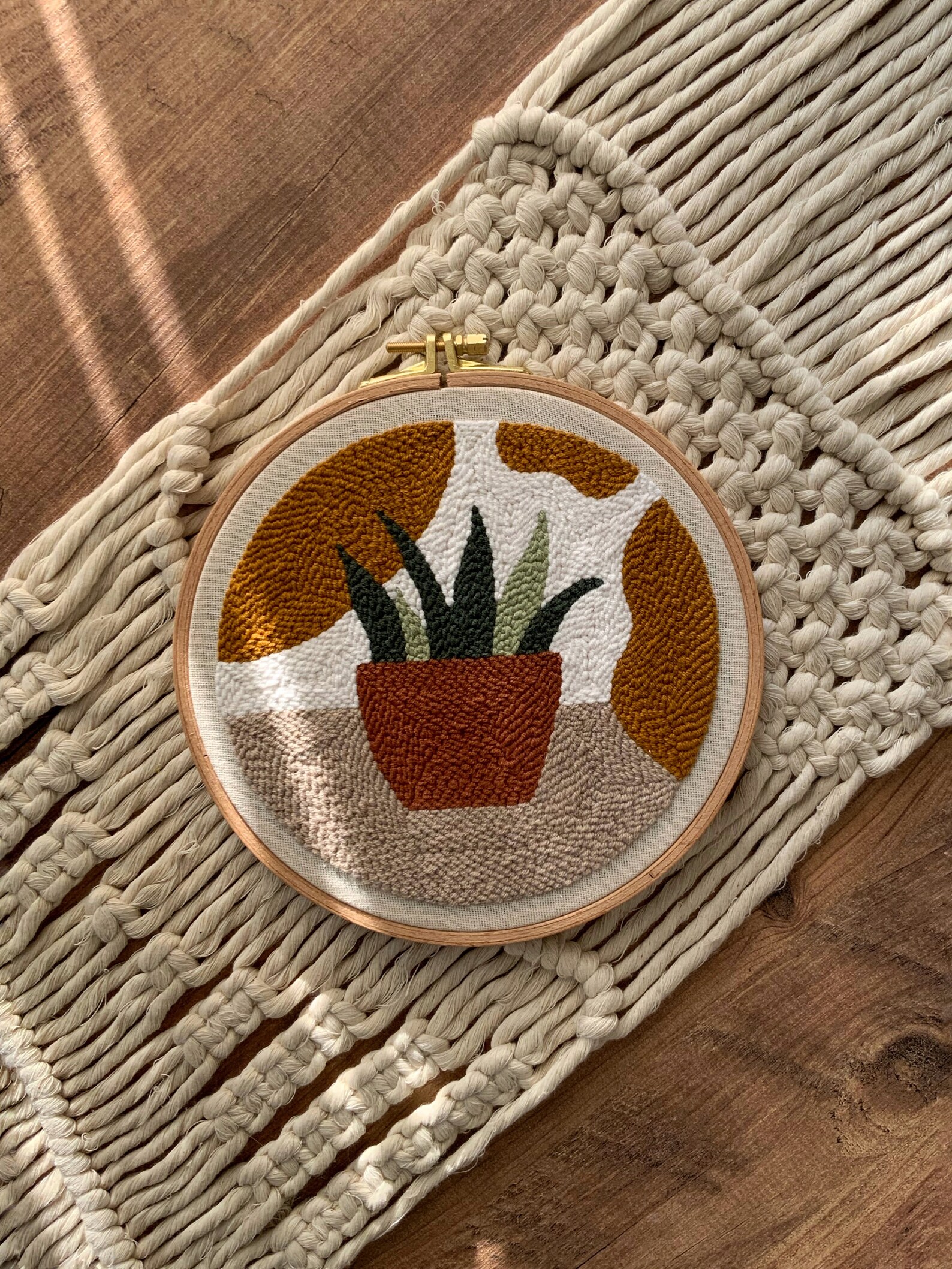 Punch Needle Wall Hanging Tufted Wall Decor Punch Needle | Etsy