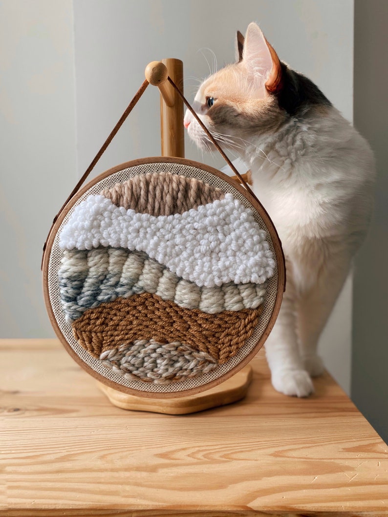 Punch Needle Wall Hanging Tufted Wall Decor Punch Needle Etsy