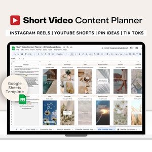 Social Media Content Planner: Short Video Organizer (Google Sheets Template)
