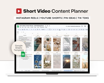 Planificador de contenido de redes sociales Plantilla de Google Sheets Calendario de contenido Planificador de marketing TikTok Instagram Planificador de Youtube Calendario de publicaciones