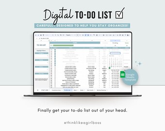Task Planner Spreadsheet: Customizable To-Do List (Google Sheets Template)