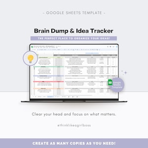 Planilha de ideias para brainstorming: Modelo de planilha do Google para produtividade
