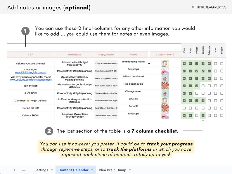 Calendrier de contenu sur les réseaux sociaux, planificateur marketing, modèle de calendrier de contenu simple, planificateur de marketing sur les réseaux sociaux Feuille de calcul Google Sheets image 5